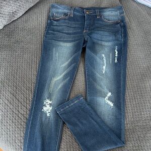 Classic Distressed Denim Skinny Jeans